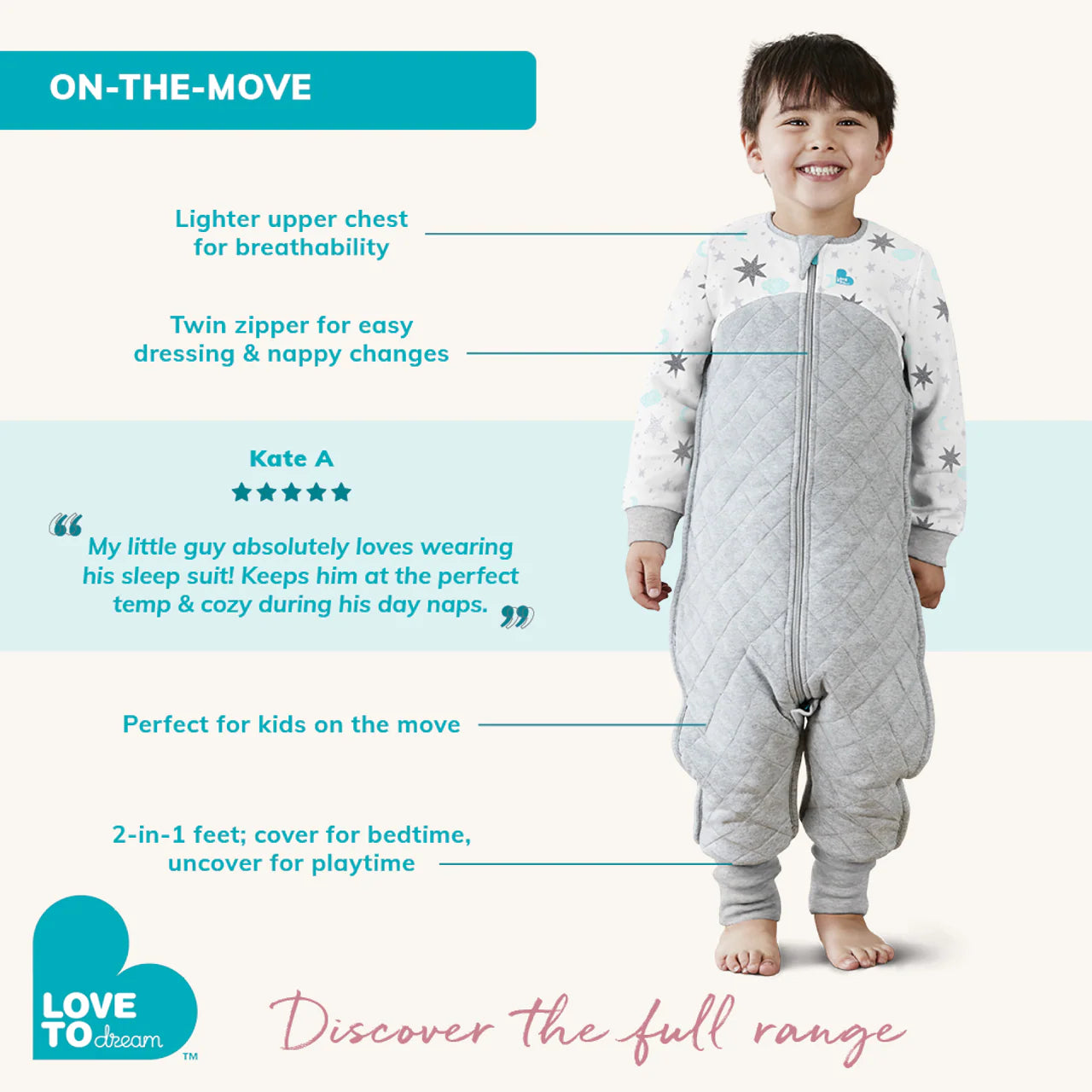 Love To Dream Sleep Suit Warm 2.5 TOG -Moonlight Olive