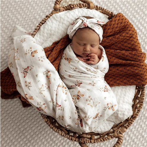 Organic Muslin Wrap - Butterfly