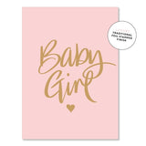 Baby Girl Script Card