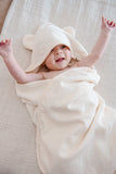 Kiin Bamboo Hooded Towel - Peony