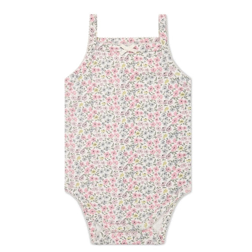 Organic Cotton Bridget Singlet Bodysuit - Fifi Mini Slightly Pink