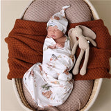 Bears Organic Jersey Wrap & Beanie Set