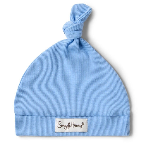 Bluebell Ribbed Organic Knotted Beanie