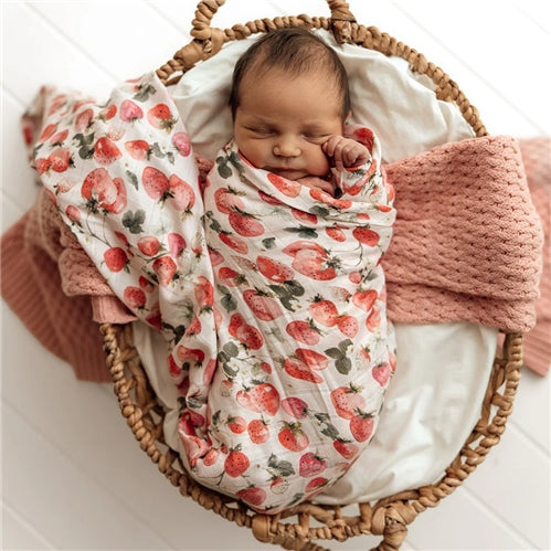 Strawberry Organic Muslin Wrap