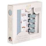 2 Muslins & 4 Pram Peg Box Set - Trucks