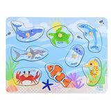 2 in 1 Sea Animals and their habitats Peg Puzzle