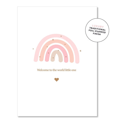 Rainbow Baby Card - Pink