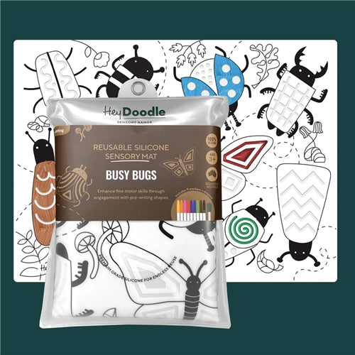 Hey Doodle Sensory Mat - Busy Bugs