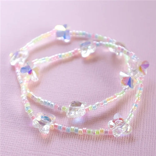 Crystal Butterfly Bracelet Set