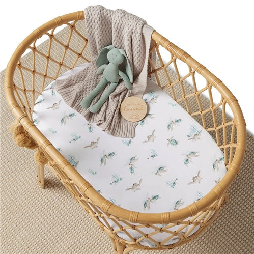 Bassinet Sheet / Change Pad Cover - Turtle