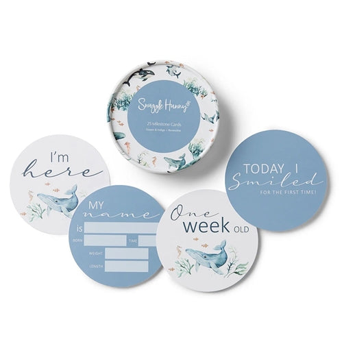 Ocean & Indigo Reversible Milestone Cards