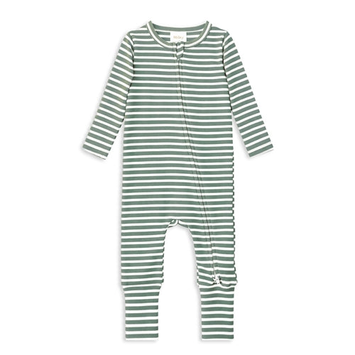 Fern Stripe Zip Romper
