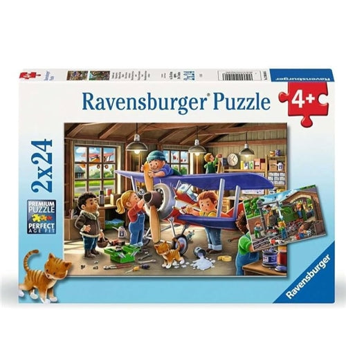 Airplane & Train Repairs Puzzle 2x24pc