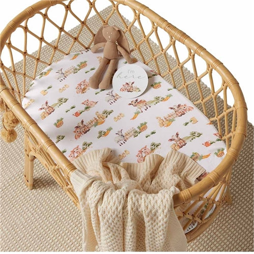 Bassinet Sheet / Change Pad Cover - Farm