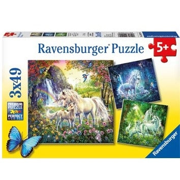 Beautiful Unicorns Puzzle 3x49pc