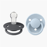 BIBS Dummies De Lux - Silicone - Iron/Baby Blue
