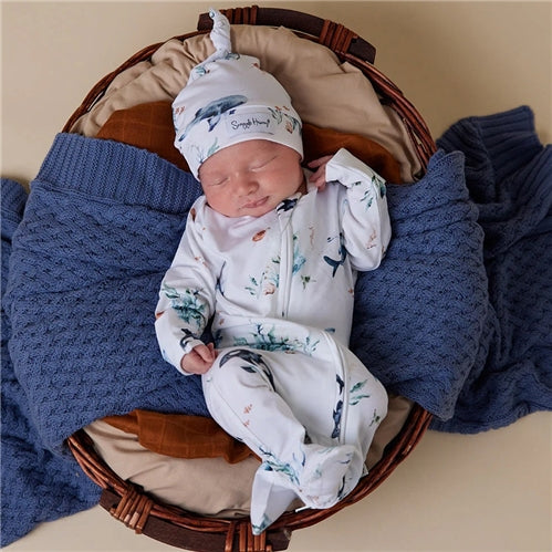 Ocean Organic Snuggle Sleepsuit Zip Footie