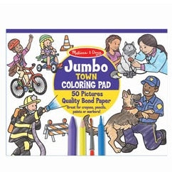 Jumbo Colouring Pad - Town