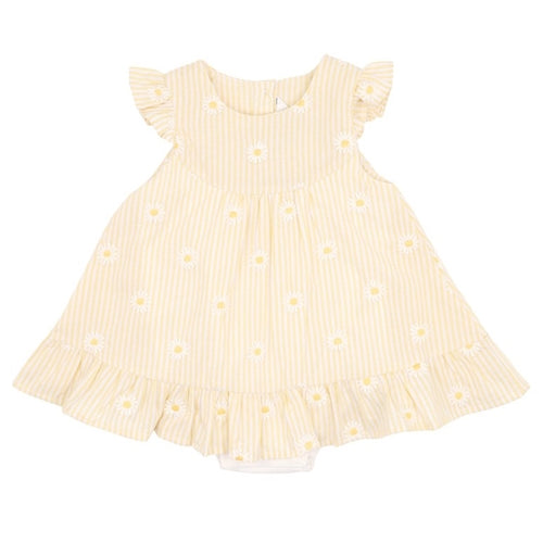 Tillie Embroidered Stripe Daisy Dress