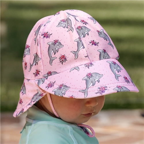 Swim Legionnaire Flap Beach Hat - Dolphin
