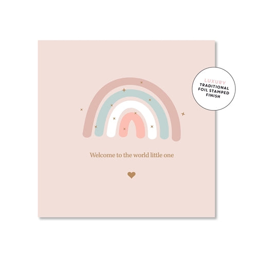Welcome Rainbow Baby Mini Card
