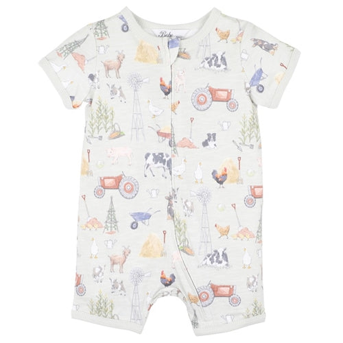 Chester Print Zip Romper