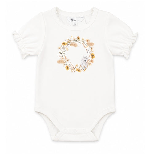 TAYLOR Organic Floral Koala Bodysuit