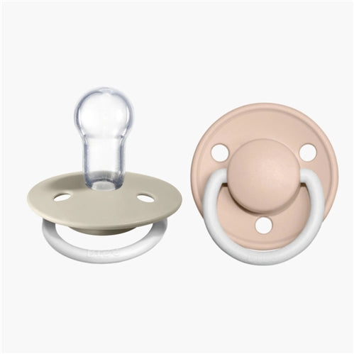 BIBS Dummies De Lux - GLOW - Silicone - Blush/Vanilla