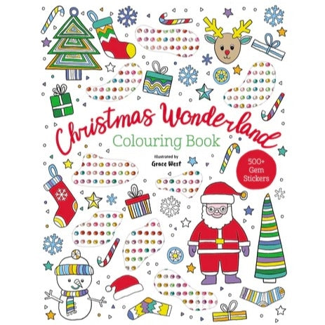 Christmas Wonderland Gem Sticker Colouring Book