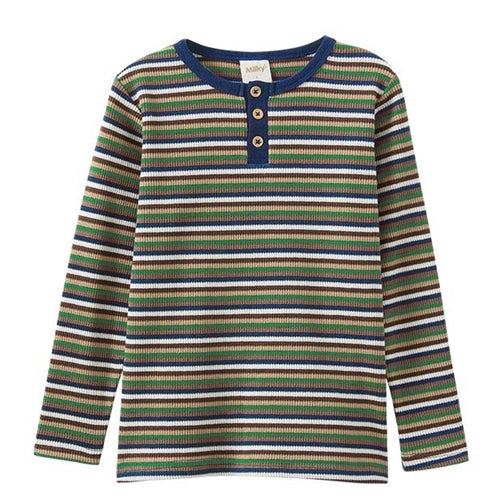 Waffle Stripe Henley