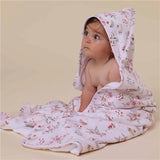 Alice's Tea Party Organic Hooded Baby Towel