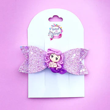 Hair Bow -Purple Mermaid