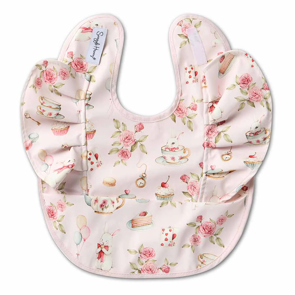 Alice's Tea Party Frill Snuggle Bib