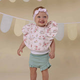 Alice's Tea Party Frill Snuggle Bib
