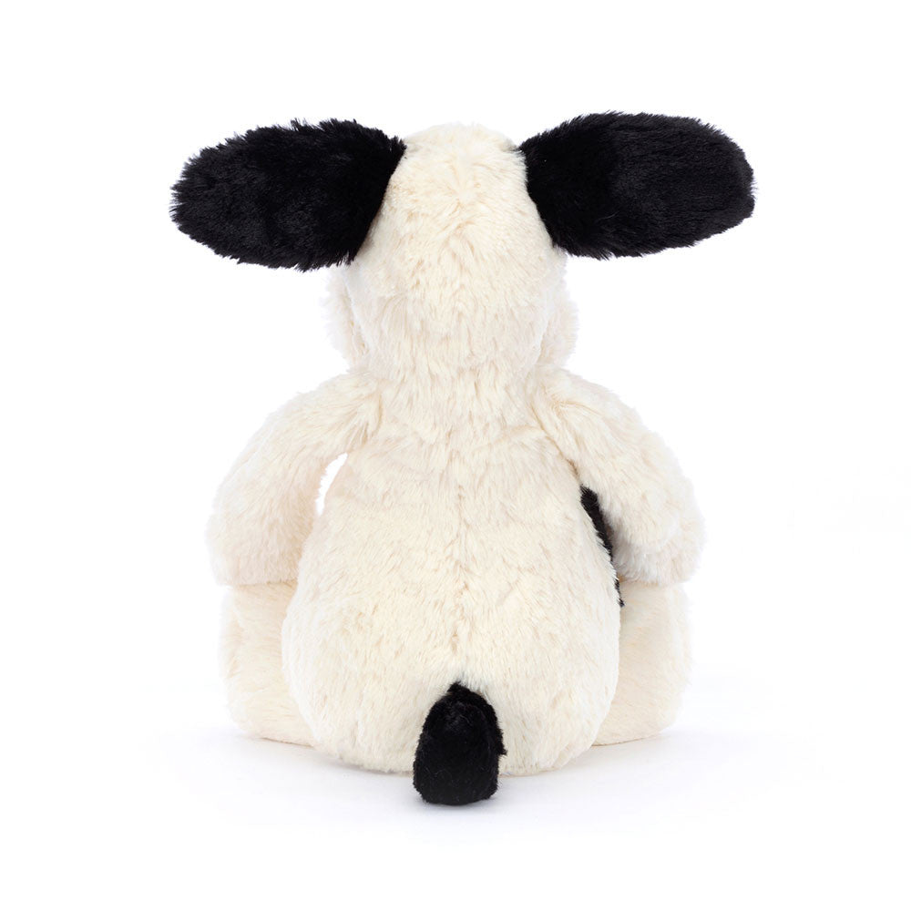 Jellycat Bashful BLACK AND CREAM PUPPY medium