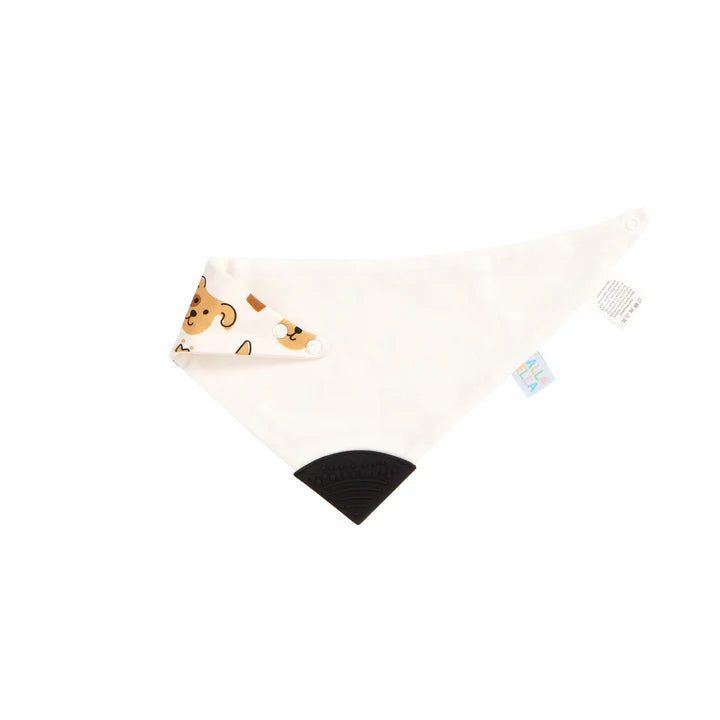 Bandana Bib with silicone teether - Puppies