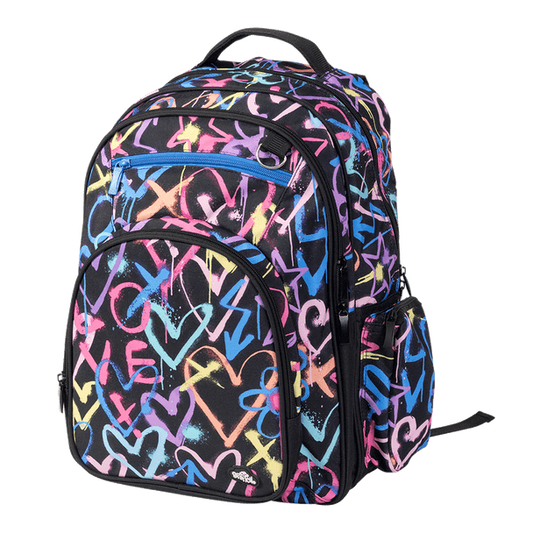 Big Kids Backpack - Hearts and Crosses