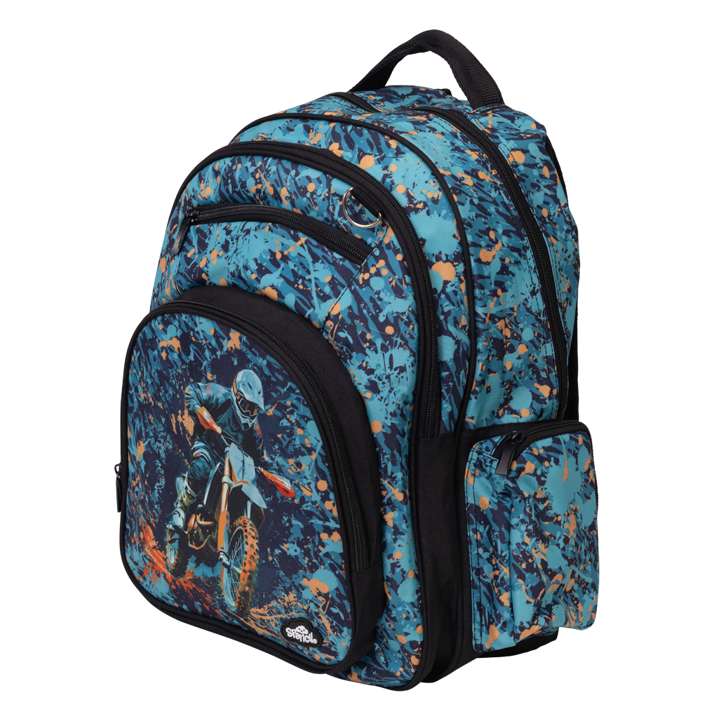 Big Kids Backpack - Moto Camo Trax