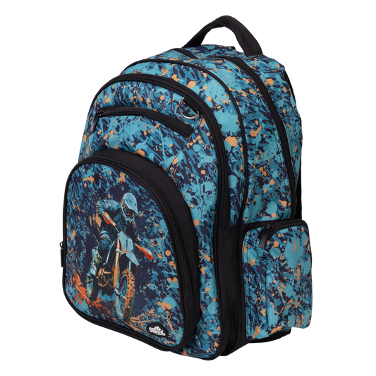 Big Kids Backpack - Moto Camo Trax