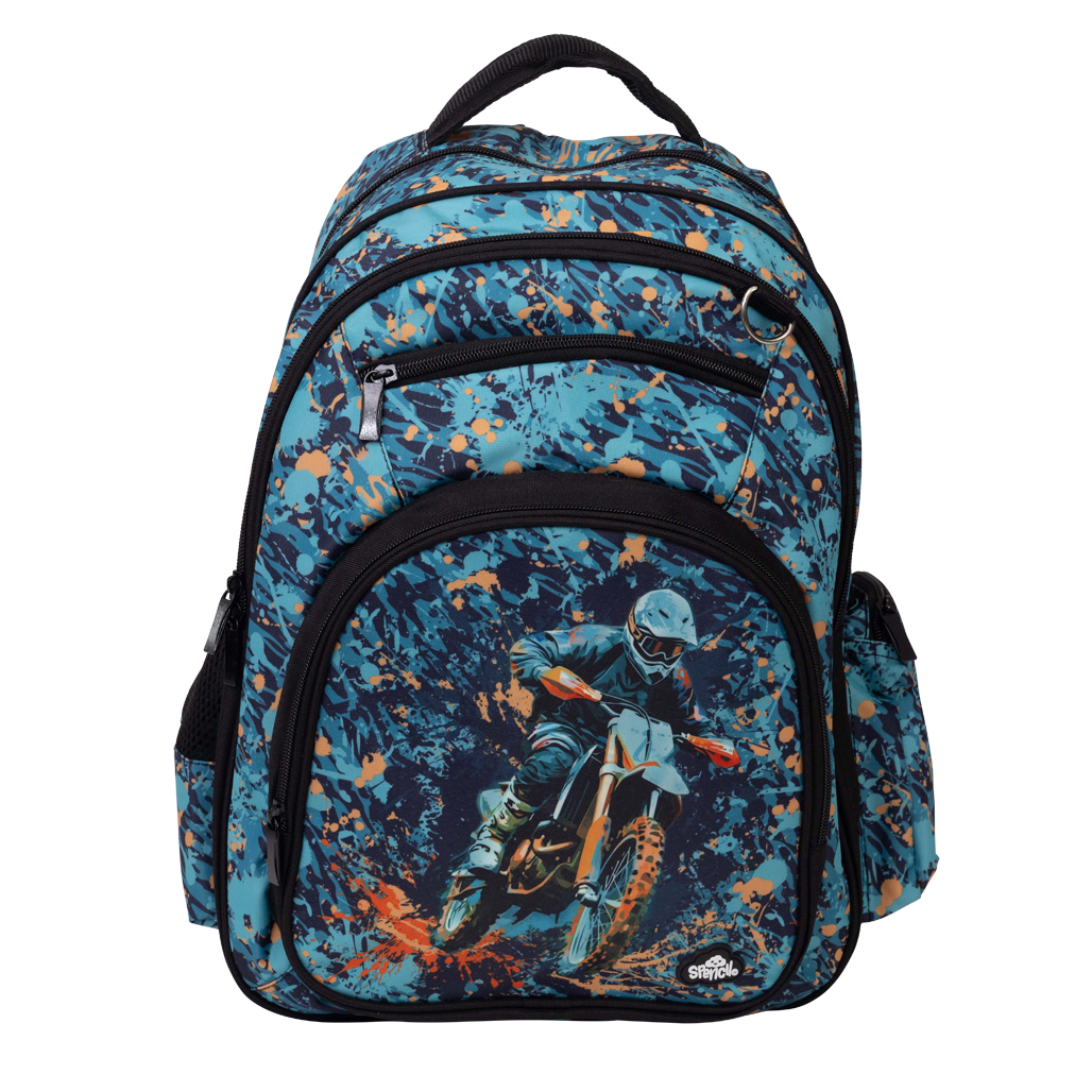 Big Kids Backpack - Moto Camo Trax