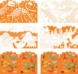 Petit Collage Colouring Book with Stickers - Dinosaur