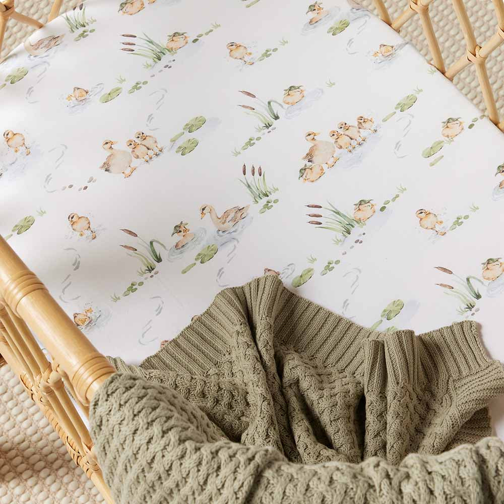 Duck Pond Bassinet Sheet / Change Pad Cover