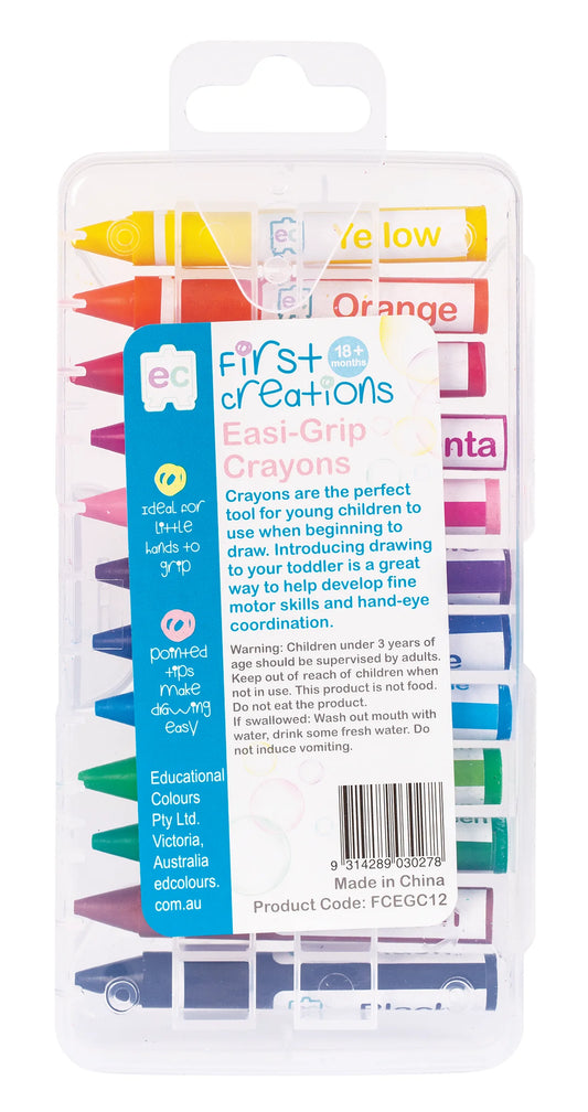 Easi-Grip Crayons 12 set