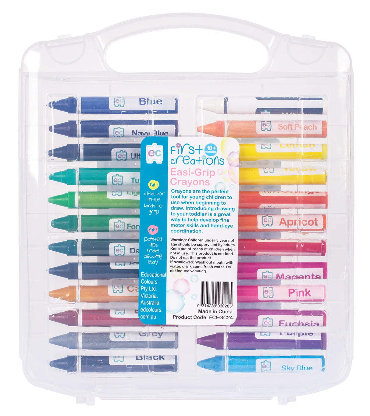 Easi-Grip Crayons Set of 24