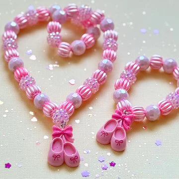 Beaded Necklace - Ballet Shoes