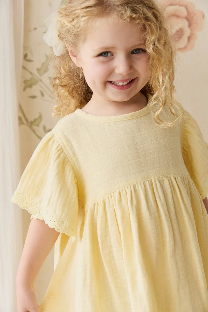 Organic Cotton Muslin Phillipa Dress- Sunshine