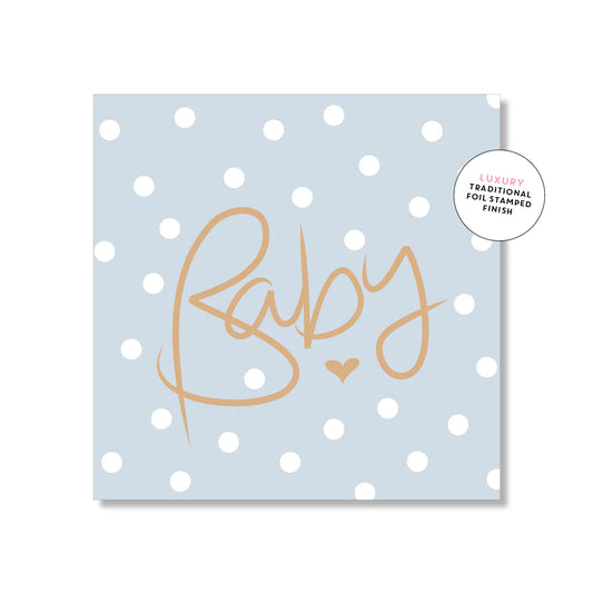 Polkadot Baby Blue Mini Card