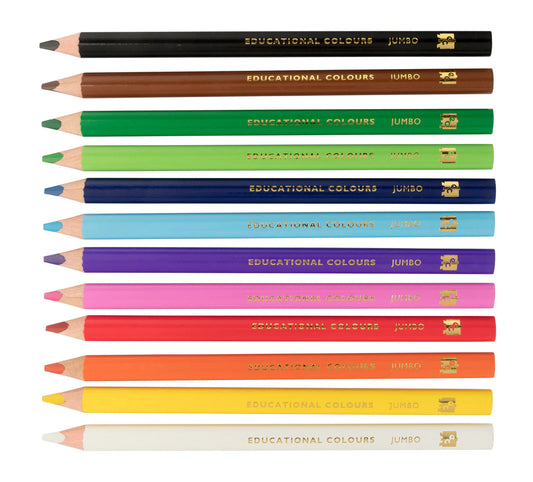 Jumbo Triangular Washable Colouring Pencils