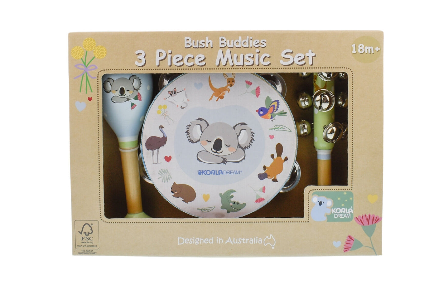 Bush Buddies Australian Animals 3pce Musical Set