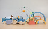 Wooden Tractor with Sheep Dog